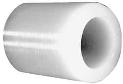 Made in USA - 1/2" Inside x 7/8" Outside Diam, Polyethylene Sleeve Bearing - 1-1/8" Flange Outside Diam, 1/8" Flange Thickness, 1" OAL - Eagle Tool & Supply
