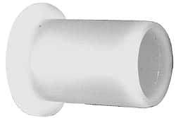 Made in USA - 1" Inside x 1-1/2" Outside Diam, Polyethylene Sleeve Bearing - 1-3/4" Flange Outside Diam, 3/16" Flange Thickness, 1-1/4" OAL - Eagle Tool & Supply