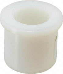 Made in USA - 1" Inside x 1-1/2" Outside Diam, Polyethylene Sleeve Bearing - 1-3/4" Flange Outside Diam, 3/16" Flange Thickness, 1-1/2" OAL - Eagle Tool & Supply
