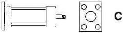 ARO/Ingersoll-Rand - Air Cylinder MF2 Cap Flange Mount Kit - For 2-1/2" Air Cylinders, Use with Provenair Series - Eagle Tool & Supply