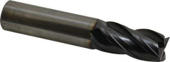 OSG - 3/4", 1-1/2" LOC, 3/4" Shank Diam, 4" OAL, 4 Flute, Solid Carbide Square End Mill - Single End, TiAlN Finish, Straight Flute, 35° Helix, Centercutting, Right Hand Cut, Right Hand Flute, Series HP441 - Eagle Tool & Supply