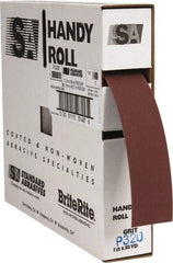 Standard Abrasives - 1-1/2 Inches Wide, 320 Grit Aluminum Oxide Shop Roll - 50 Yards Long, Extra Fine Grade, J Weighted Backing - Eagle Tool & Supply