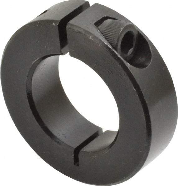 Climax Metal Products - 1" Bore, Steel, One Piece Clamp Collar - 1-3/4" Outside Diam, 1/2" Wide - Eagle Tool & Supply