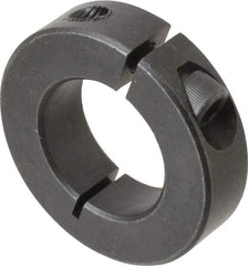 Climax Metal Products - 1-1/16" Bore, Steel, One Piece One Piece Split Shaft Collar - 1-7/8" Outside Diam, 1/2" Wide - Eagle Tool & Supply