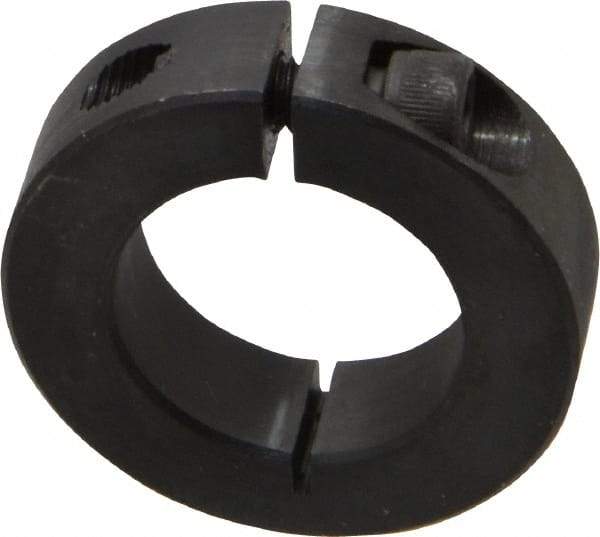Climax Metal Products - 1-1/8" Bore, Steel, One Piece Clamp Collar - 1-7/8" Outside Diam, 1/2" Wide - Eagle Tool & Supply