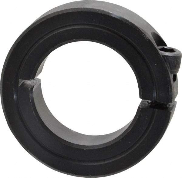 Climax Metal Products - 1-1/4" Bore, Steel, One Piece Clamp Collar - 2-1/16" Outside Diam, 1/2" Wide - Eagle Tool & Supply
