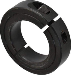 Climax Metal Products - 1-3/8" Bore, Steel, One Piece Clamp Collar - 2-1/4" Outside Diam, 9/16" Wide - Eagle Tool & Supply