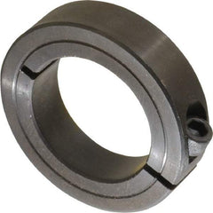 Climax Metal Products - 1-7/16" Bore, Steel, One Piece Clamp Collar - 2-1/4" Outside Diam, 9/16" Wide - Eagle Tool & Supply