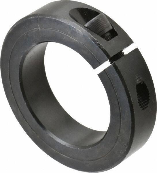 Climax Metal Products - 1-15/16" Bore, Steel, One Piece Clamp Collar - 3" Outside Diam, 11/16" Wide - Eagle Tool & Supply