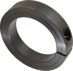 Climax Metal Products - 3" Bore, Steel, One Piece Clamp Collar - 4-1/4" Outside Diam, 7/8" Wide - Eagle Tool & Supply