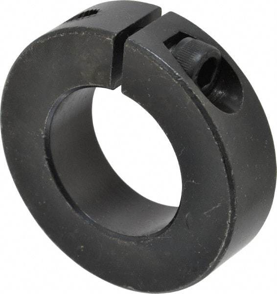 Climax Metal Products - 30mm Bore, Steel, One Piece Clamp Collar - 2-1/8" Outside Diam - Eagle Tool & Supply