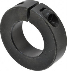 Climax Metal Products - 30mm Bore, Steel, One Piece Clamp Collar - 2-1/8" Outside Diam - Eagle Tool & Supply