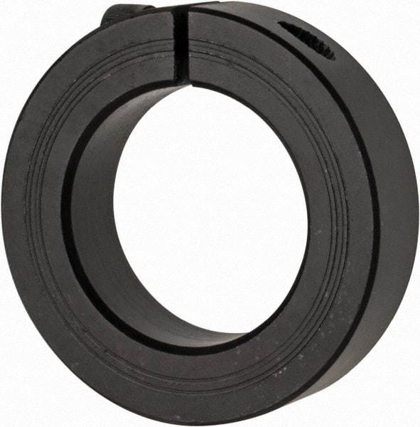 Climax Metal Products - 35mm Bore, Steel, One Piece Clamp Collar - 2-1/4" Outside Diam - Eagle Tool & Supply