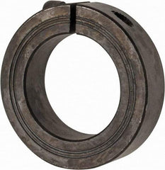 Climax Metal Products - 36mm Bore, Steel, One Piece Clamp Collar - 2-1/4" Outside Diam - Eagle Tool & Supply