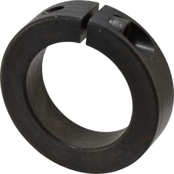 Climax Metal Products - 40mm Bore, Steel, One Piece Clamp Collar - 2-3/8" Outside Diam - Eagle Tool & Supply