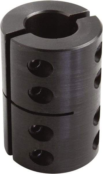 Climax Metal Products - 5/8" Inside x 1-1/2" Outside Diam, Two Piece Rigid Coupling without Keyway - 2-1/4" Long - Eagle Tool & Supply