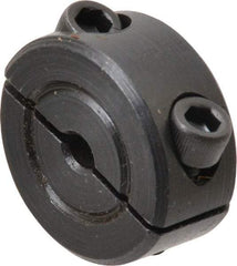 Climax Metal Products - 1/8" Bore, Steel, Two Piece Shaft Collar - 11/16" Outside Diam, 5/16" Wide - Eagle Tool & Supply