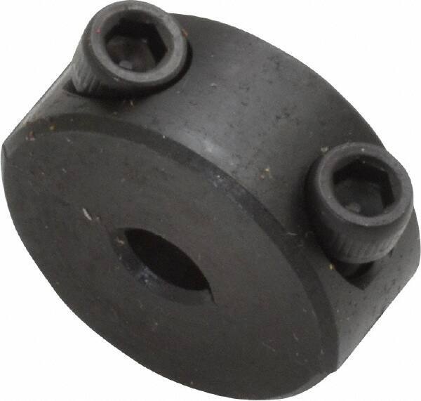 Climax Metal Products - 3/16" Bore, Steel, Two Piece Shaft Collar - 11/16" Outside Diam, 5/16" Wide - Eagle Tool & Supply