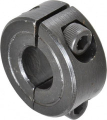 Climax Metal Products - 3/8" Bore, Steel, Two Piece Shaft Collar - 7/8" Outside Diam, 3/8" Wide - Eagle Tool & Supply