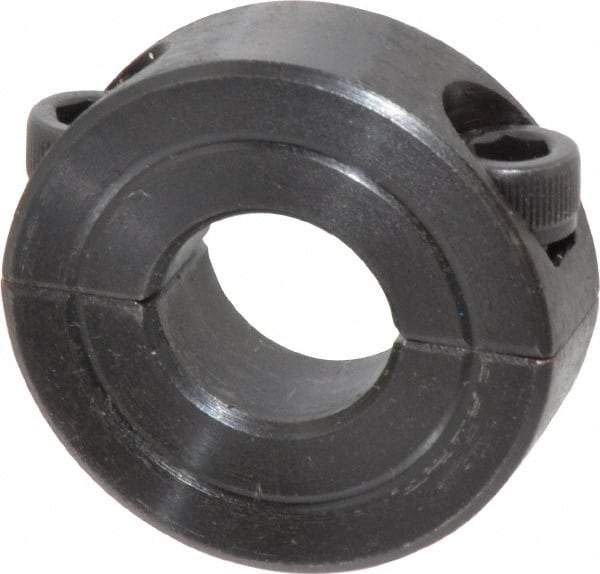 Climax Metal Products - 9/16" Bore, Steel, Two Piece Shaft Collar - 1-5/16" Outside Diam, 7/16" Wide - Eagle Tool & Supply