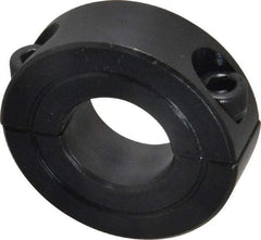Climax Metal Products - 11/16" Bore, Steel, Two Piece Two Piece Split Shaft Collar - 1-1/2" Outside Diam, 1/2" Wide - Eagle Tool & Supply