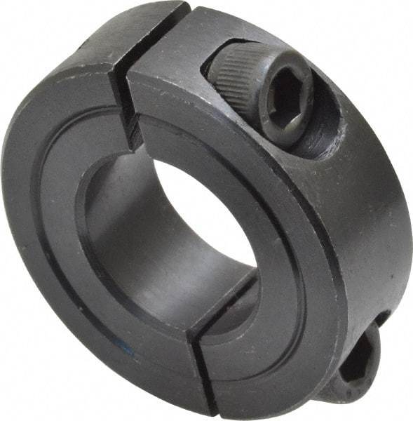 Climax Metal Products - 3/4" Bore, Steel, Two Piece Shaft Collar - 1-1/2" Outside Diam, 1/2" Wide - Eagle Tool & Supply