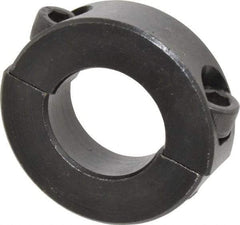 Climax Metal Products - 15/16" Bore, Steel, Two Piece Two Piece Split Shaft Collar - 1-3/4" Outside Diam, 1/2" Wide - Eagle Tool & Supply