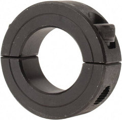 Climax Metal Products - 1" Bore, Steel, Two Piece Shaft Collar - 1-3/4" Outside Diam, 1/2" Wide - Eagle Tool & Supply