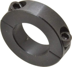 Climax Metal Products - 1-1/16" Bore, Steel, Two Piece Two Piece Split Shaft Collar - 1-7/8" Outside Diam, 1/2" Wide - Eagle Tool & Supply