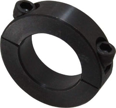 Climax Metal Products - 1-1/8" Bore, Steel, Two Piece Shaft Collar - 1-7/8" Outside Diam, 1/2" Wide - Eagle Tool & Supply