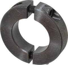Climax Metal Products - 1-3/16" Bore, Steel, Two Piece Shaft Collar - 2-1/16" Outside Diam, 1/2" Wide - Eagle Tool & Supply