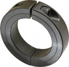 Climax Metal Products - 1-7/8" Bore, Steel, Two Piece Two Piece Split Shaft Collar - 2-7/8" Outside Diam, 11/16" Wide - Eagle Tool & Supply