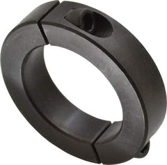 Climax Metal Products - 2" Bore, Steel, Two Piece Shaft Collar - 3" Outside Diam, 11/16" Wide - Eagle Tool & Supply