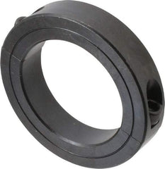 Climax Metal Products - 2-7/8" Bore, Steel, Two Piece Two Piece Split Shaft Collar - 4-1/4" Outside Diam, 7/8" Wide - Eagle Tool & Supply