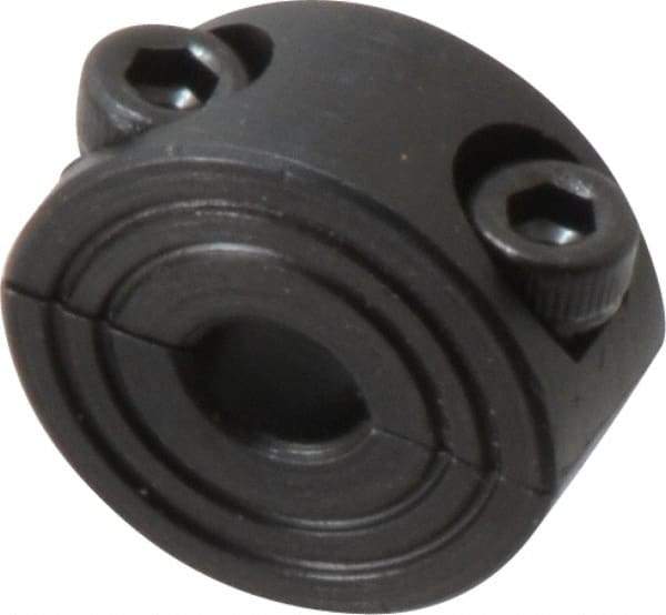 Climax Metal Products - 6mm Bore, Steel, Two Piece Shaft Collar - 3/4" Outside Diam - Eagle Tool & Supply