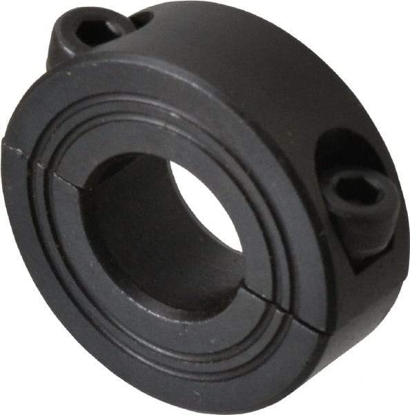 Climax Metal Products - 14mm Bore, Steel, Two Piece Shaft Collar - 1-1/4" Outside Diam - Eagle Tool & Supply