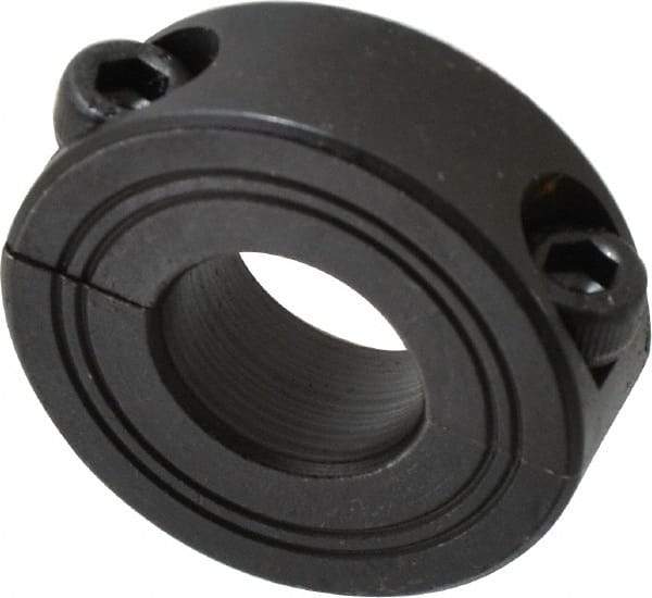 Climax Metal Products - 17mm Bore, Steel, Two Piece Shaft Collar - 1-1/2" Outside Diam - Eagle Tool & Supply