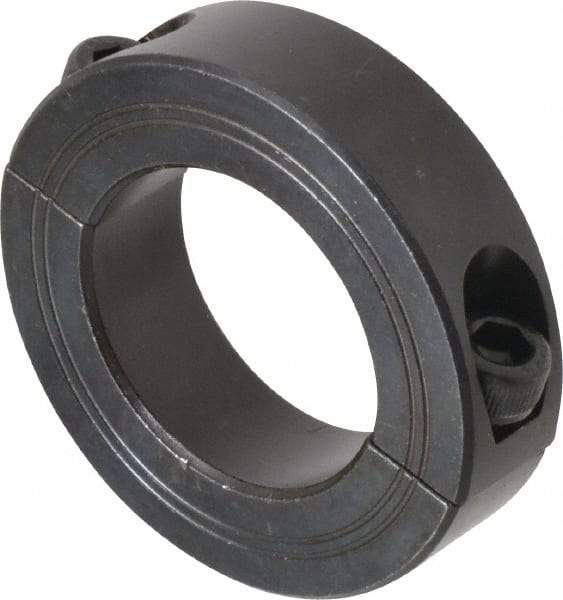 Climax Metal Products - 34mm Bore, Steel, Two Piece Shaft Collar - 2-1/4" Outside Diam - Eagle Tool & Supply
