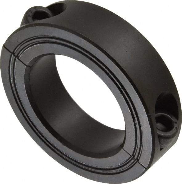 Climax Metal Products - 35mm Bore, Steel, Two Piece Shaft Collar - 2-1/4" Outside Diam - Eagle Tool & Supply