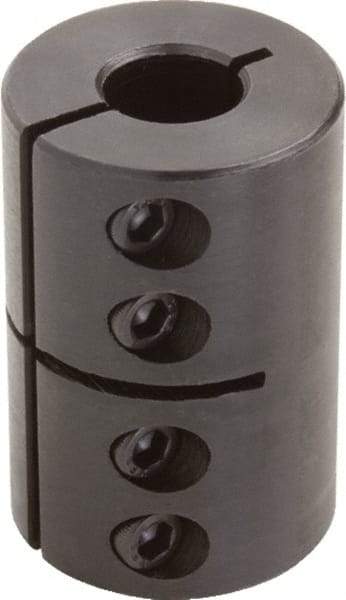 Climax Metal Products - 1-1/2" Inside x 2-1/2" Outside Diam, Rigid Coupling with Keyway - 3-3/4" Long x 3/8" Keyway Width - Eagle Tool & Supply