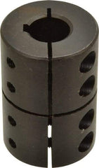 Climax Metal Products - 5/8" Inside x 1-1/2" Outside Diam, Rigid Coupling with Keyway - 2-1/4" Long x 3/16" Keyway Width - Eagle Tool & Supply