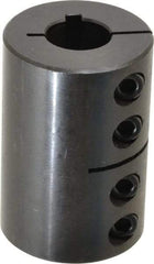 Climax Metal Products - 3/4" Inside x 1-3/4" Outside Diam, Rigid Coupling with Keyway - 2-5/8" Long x 3/16" Keyway Width - Eagle Tool & Supply