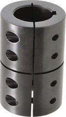 Climax Metal Products - 1-3/8" Inside x 2-3/8" Outside Diam, Rigid Coupling with Keyway - 3-5/8" Long x 5/16" Keyway Width - Eagle Tool & Supply