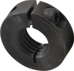 Climax Metal Products - 3/4-10 Thread, Steel, One Piece Threaded Shaft Collar - 1-1/2" Outside Diam, 1/2" Wide - Eagle Tool & Supply