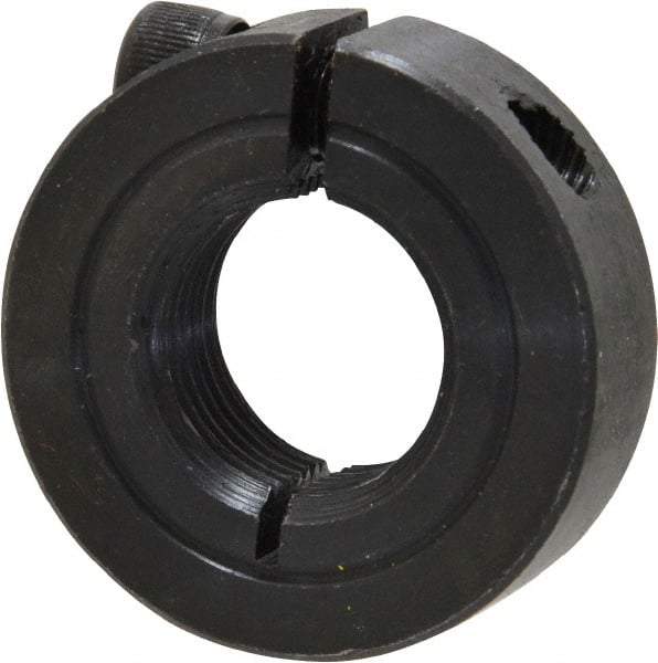 Climax Metal Products - 3/4-16 Thread, Steel, One Piece Threaded Shaft Collar - 1-1/2" Outside Diam, 1/2" Wide - Eagle Tool & Supply