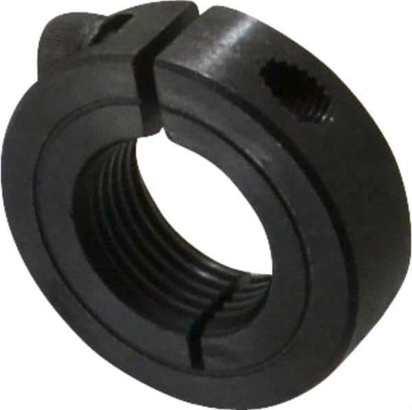 Climax Metal Products - 7/8-14 Thread, Steel, One Piece Threaded Shaft Collar - 1-5/8" Outside Diam, 1/2" Wide - Eagle Tool & Supply