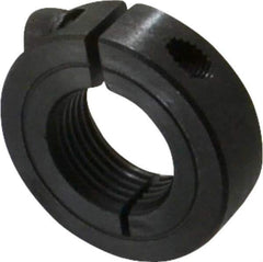 Climax Metal Products - 7/8-14 Thread, Steel, One Piece Threaded Shaft Collar - 1-5/8" Outside Diam, 1/2" Wide - Eagle Tool & Supply