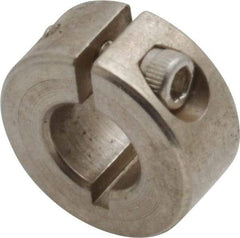 Climax Metal Products - 5/16" Bore, Stainless Steel, One Piece Clamp Collar - 11/16" Outside Diam, 5/16" Wide - Eagle Tool & Supply