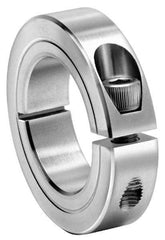 Climax Metal Products - 2-13/16" Bore, Stainless Steel, One Piece One Piece Split Shaft Collar - 4-1/4" Outside Diam, 7/8" Wide - Eagle Tool & Supply