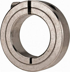 Climax Metal Products - 1-1/8" Bore, Stainless Steel, One Piece Clamp Collar - 1-7/8" Outside Diam, 1/2" Wide - Eagle Tool & Supply
